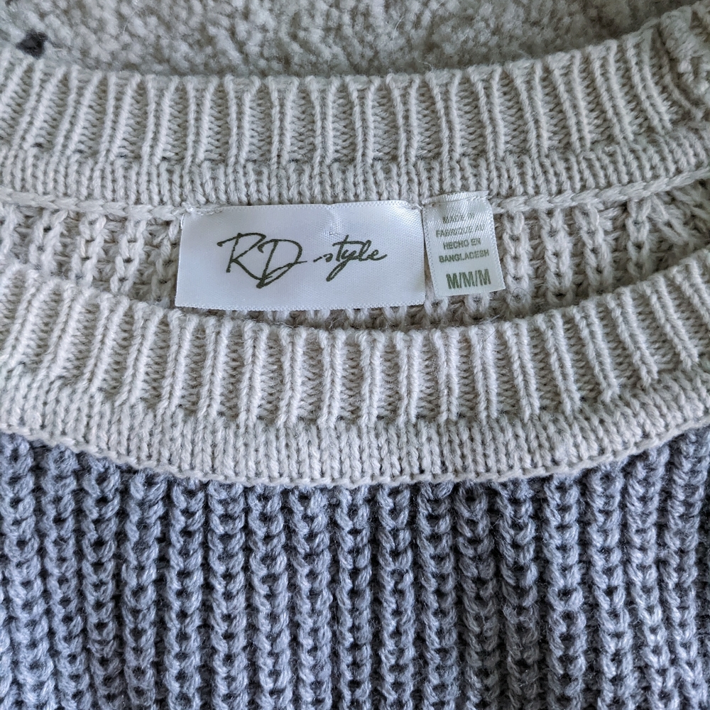 RD Style Colorblock Raglan Sweater - Picture 3 of 4